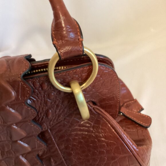 Isabella Adams Crocodile-Embossed Leather Handbag Crafted to Command - Picture 2 of 12